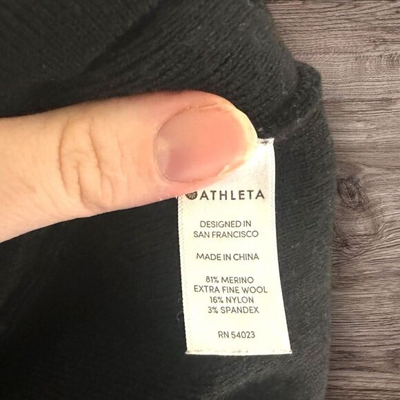 Athleta Sleeveless Knit Maxi Dress – Black & Blue, Size S, wool blend - Picture 4 of 5